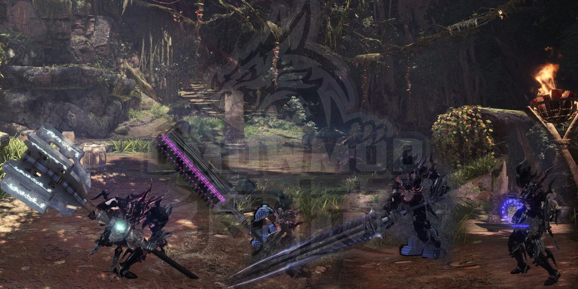 FF15 Weapon Pack 1 mod for Monster Hunter World