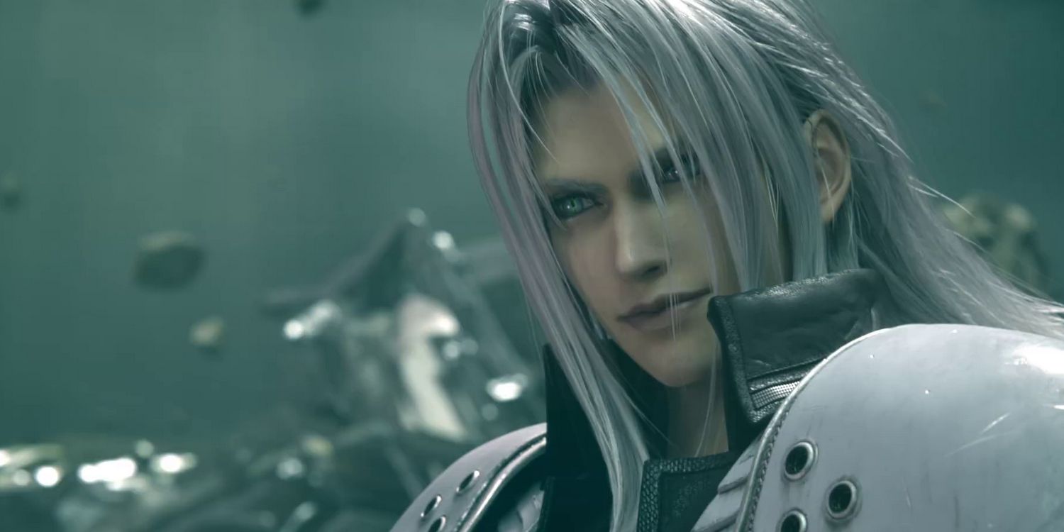 FFVIIR Sephiroth glaring at Cloud