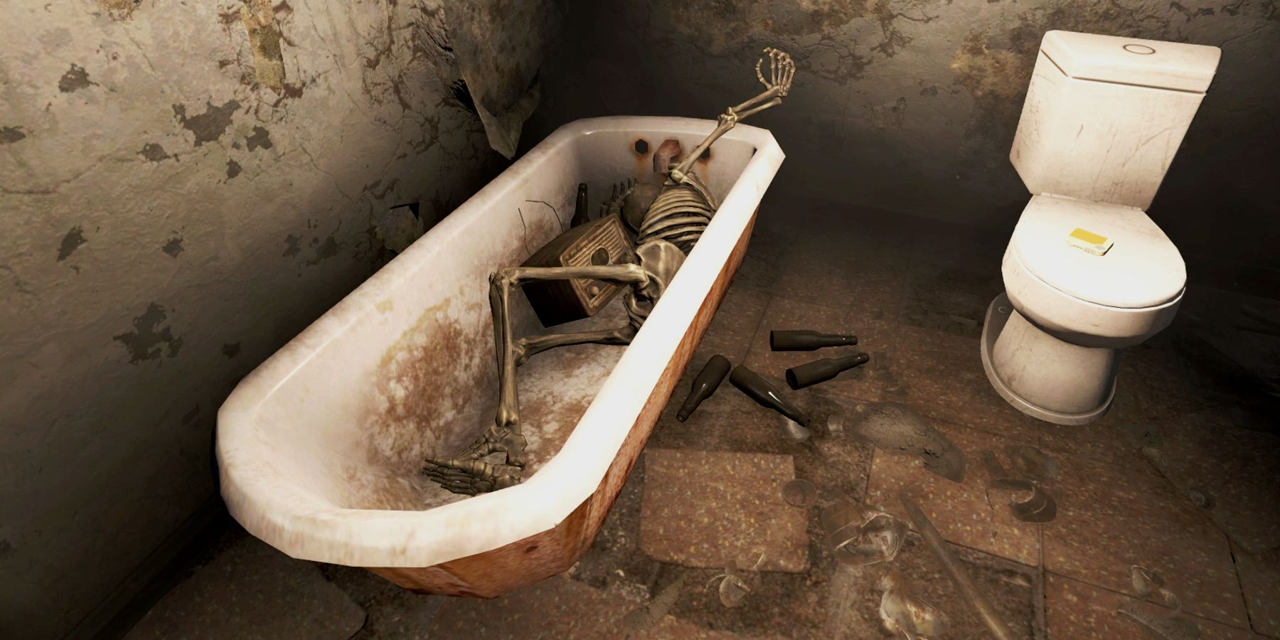 Fallout 4 Boston Mayoral Shelter bathroom major hildenbrand skeleton