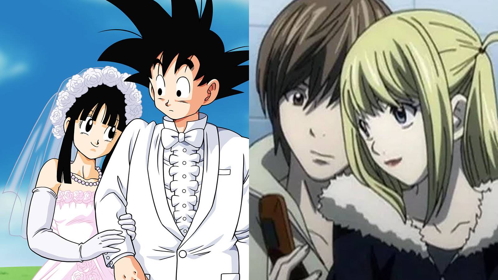 Goku and Chichi from Dragon Ball and Light and Misa from Death Note