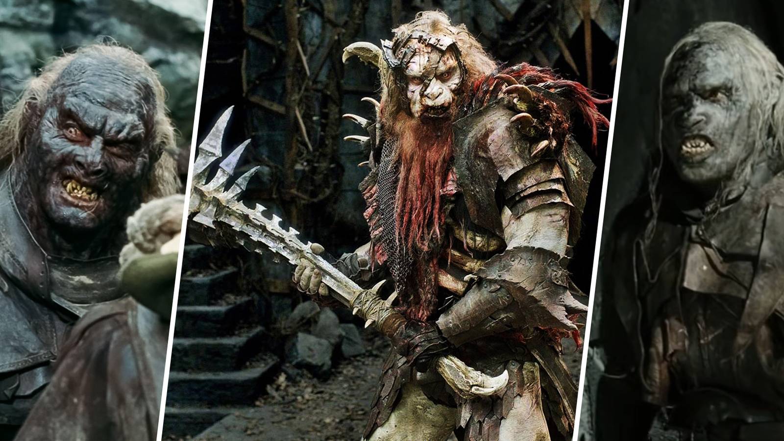 Ugluk, Bolg, and Shagrat Orcs and Uruk-hai from Lord of the Rings and The Hobbit