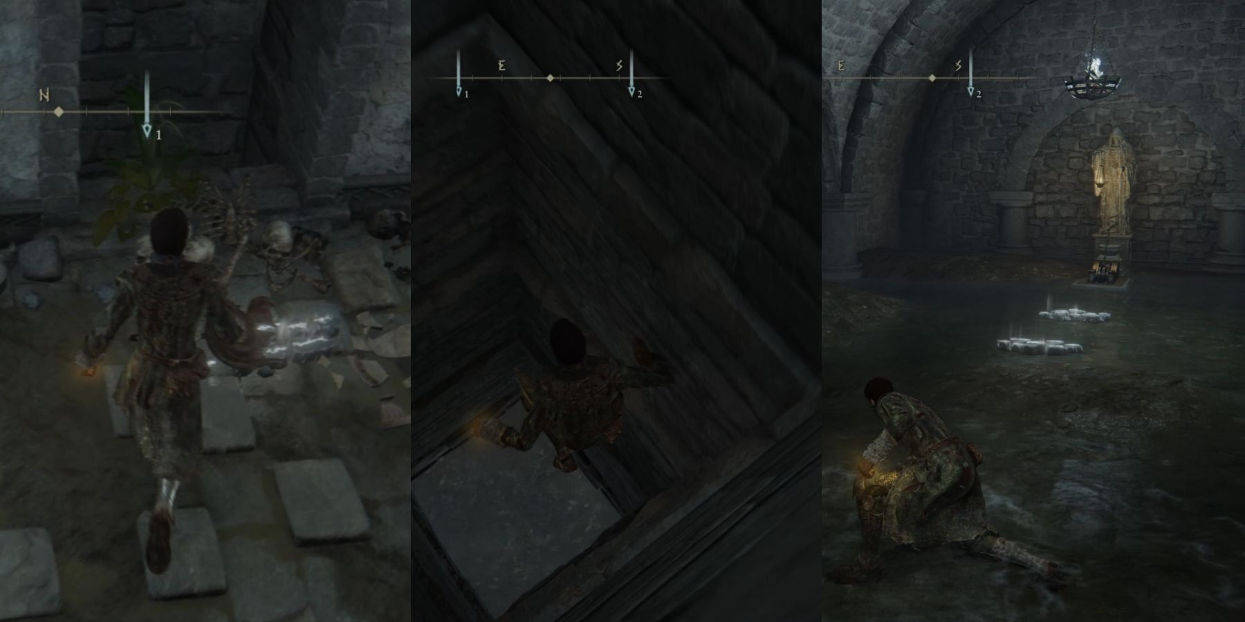 Finding the hidden hole inside the black knife catacombs in Elden Ring