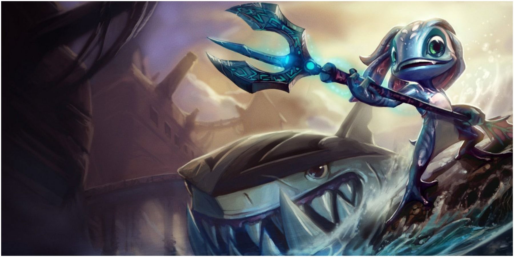 Fizz With His Signature Trident & Shark
