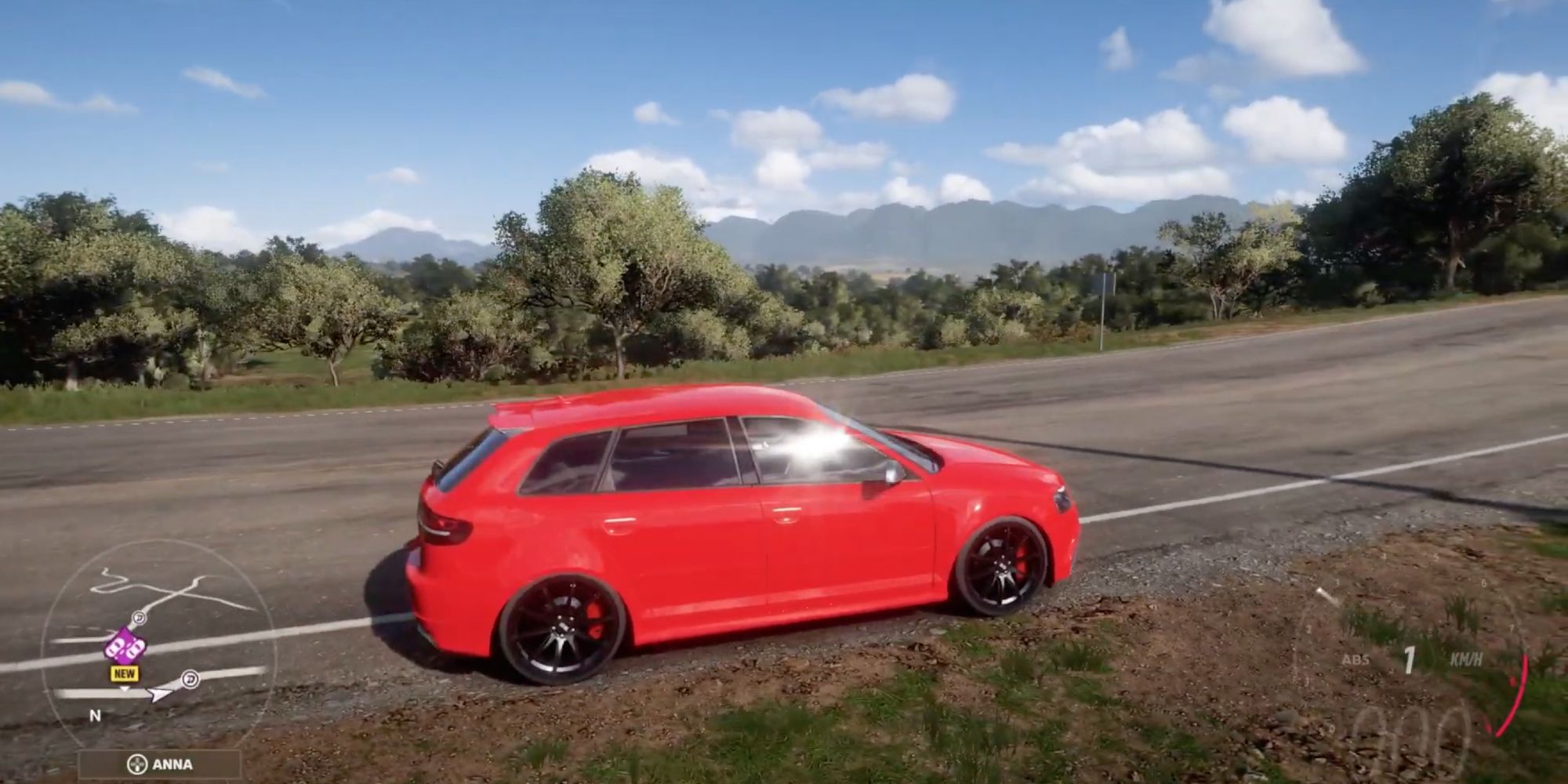 Forza Horizon 5 - Budget cars - Audi RS 3 Sportback - Player drives through the Horizon Festival on a bright day