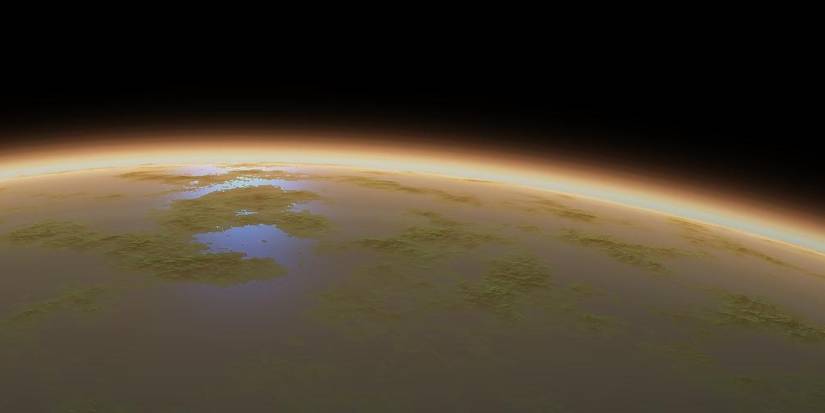 Image of the Atomosphere of a Planet from Kerbal Space Program.