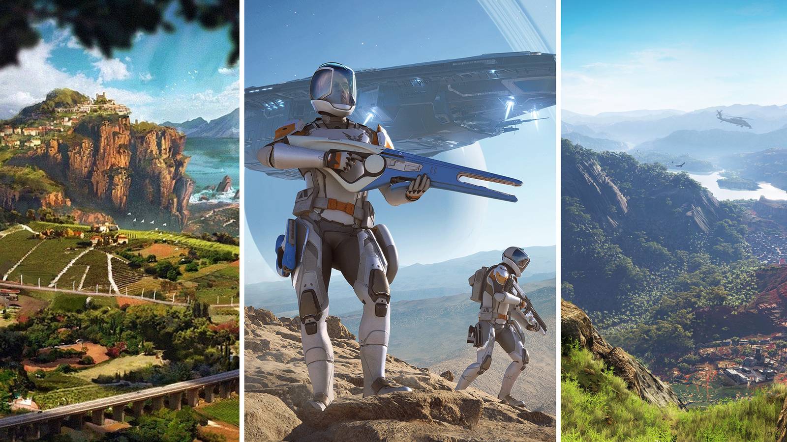 Medici from Just Cause 3, Elite Dangerous Odyssey, and Bolivia in Ghost Recon: Wildlands