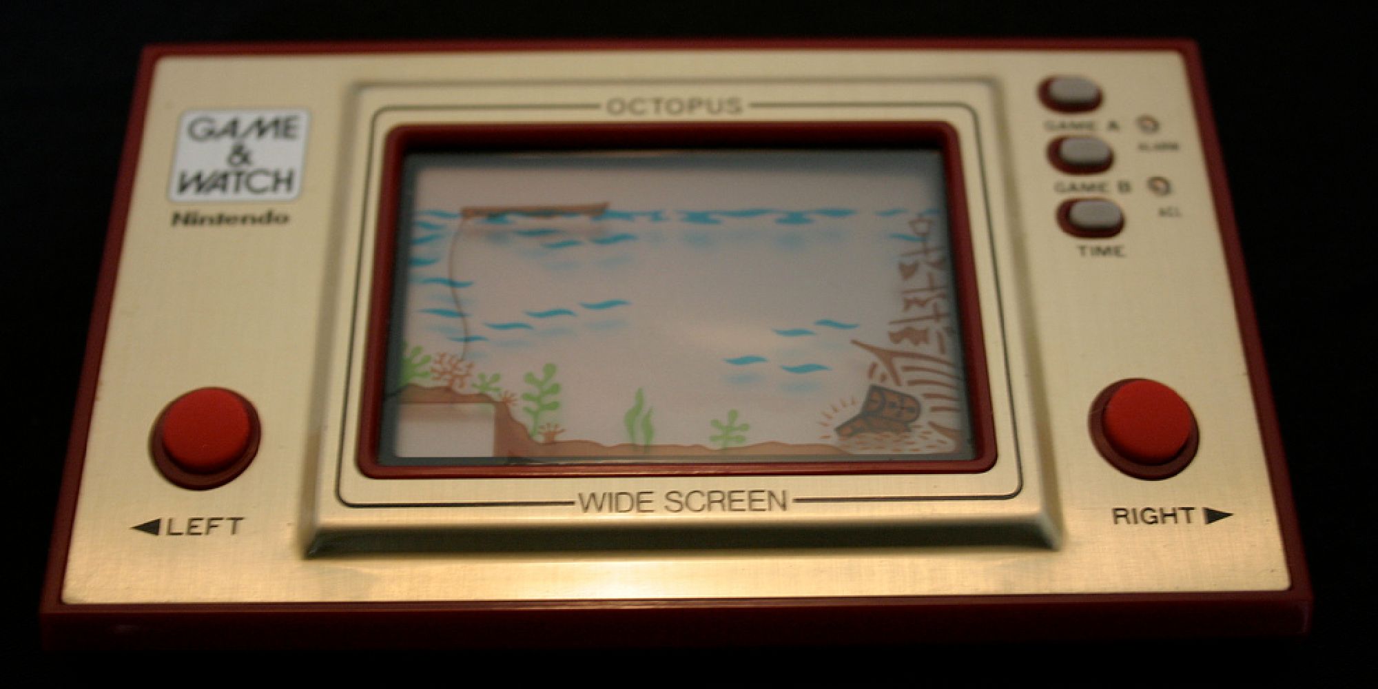 A Game & Watch "Octopus" system displaying a colorful screen