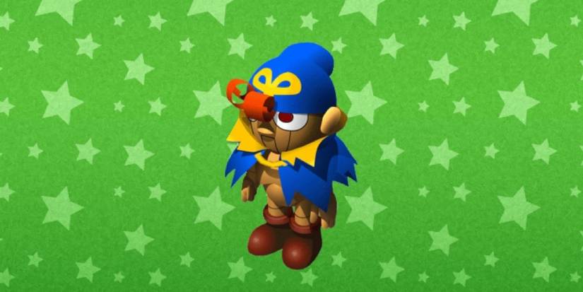 Geno's Super Mario RPG artwork on a green background with stars