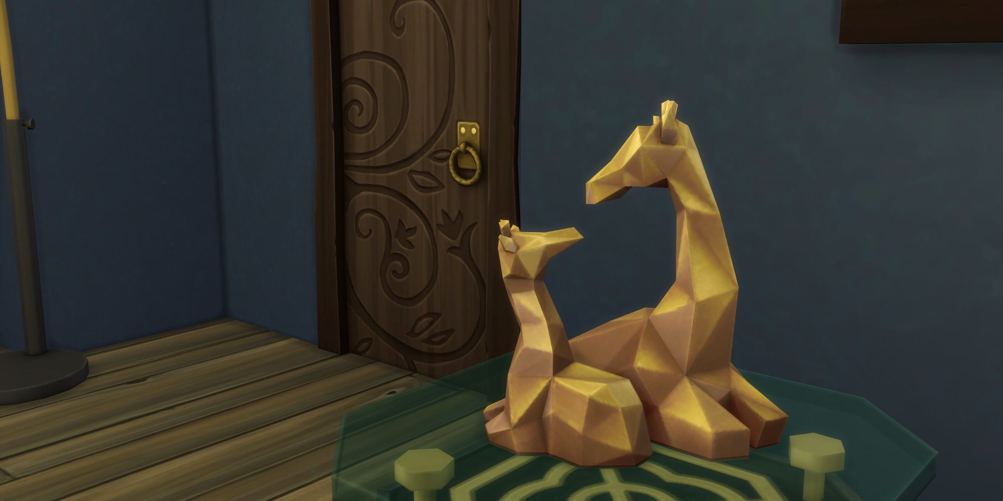 Small geometric giraffe sculpture from The Sims 4: Decor to the Max