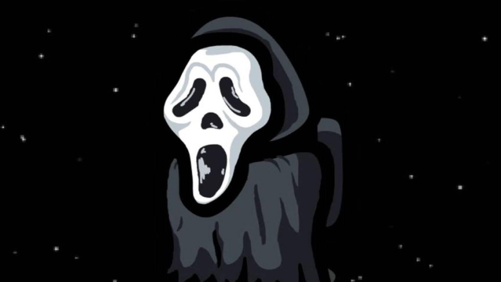 Ghostface from Scream as a skin in Among Us