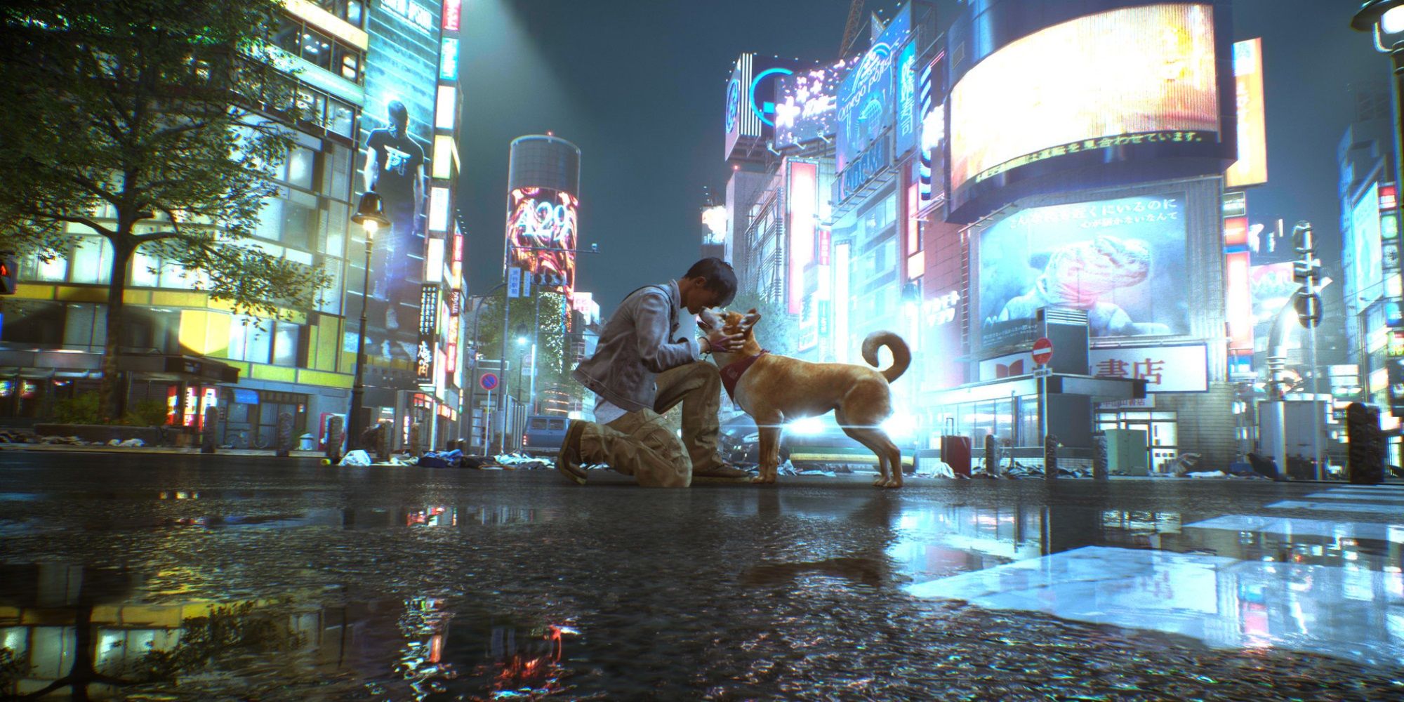 Ghostwire Tokyo - Petting a dog