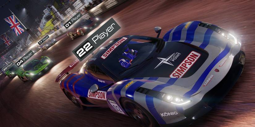 Grid Legends - Driving down the track.