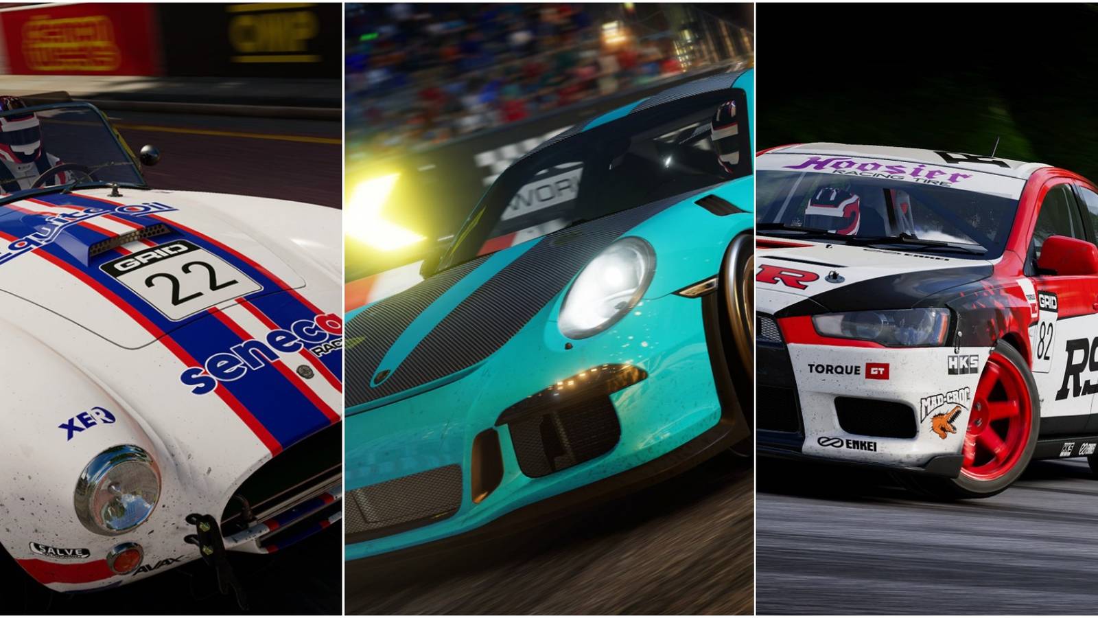 Grid Legends - A joined image of 3 screenshots