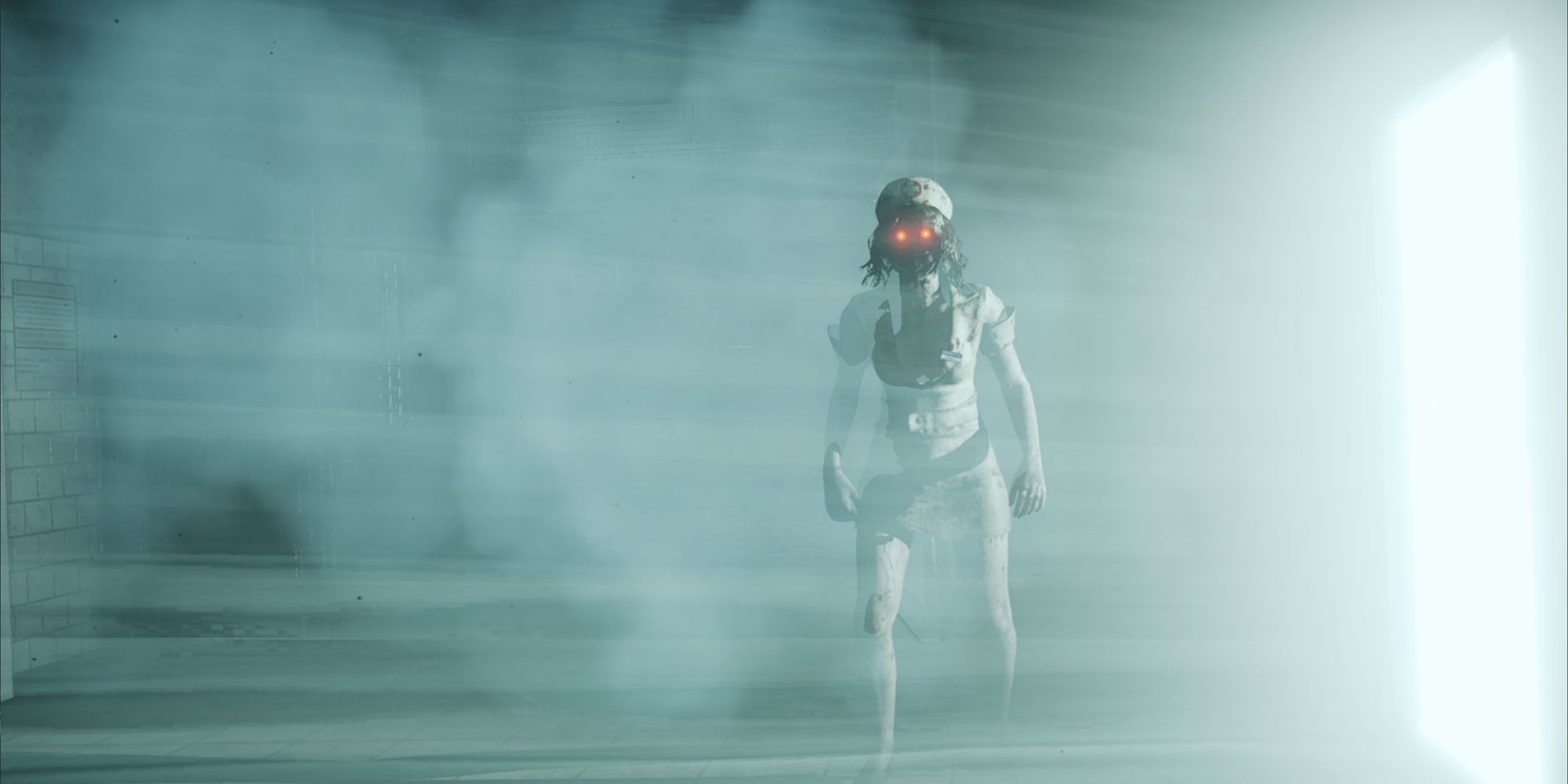 A nurse walks through the fog in Hospitality VR
