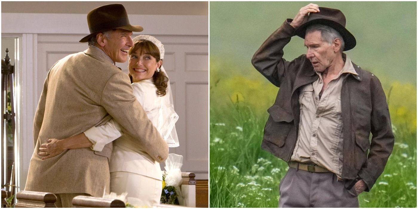 Indiana Jones and Marion in Kingdom of the Crystal Skull and Indiana Jones 5