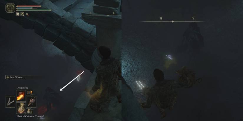 Inside the Cliffbottom Catacombs in Elden Ring