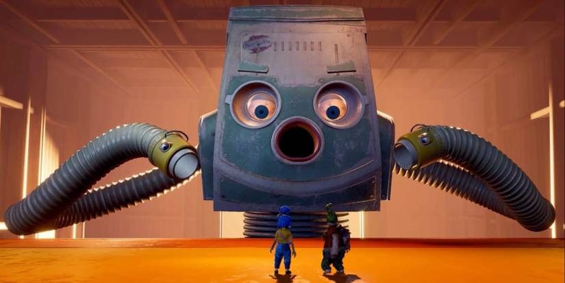 The Vacuum staring down at May and Cody in It Takes Two