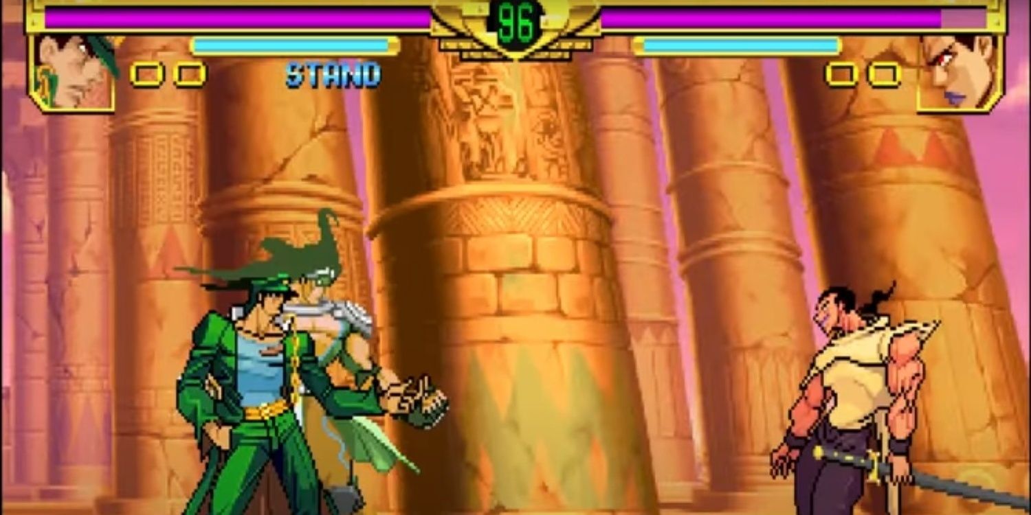 JoJo Heritage for the future Gameplay Where Jotaro Kujo Is Fighting Anubis