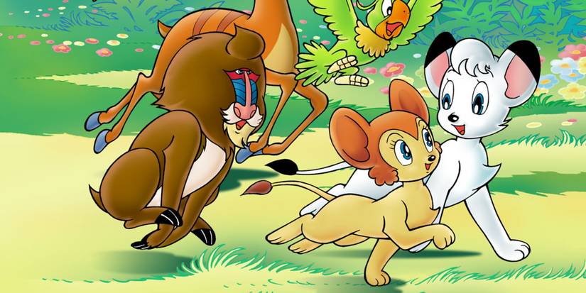 Kimba and his friends in the jungle