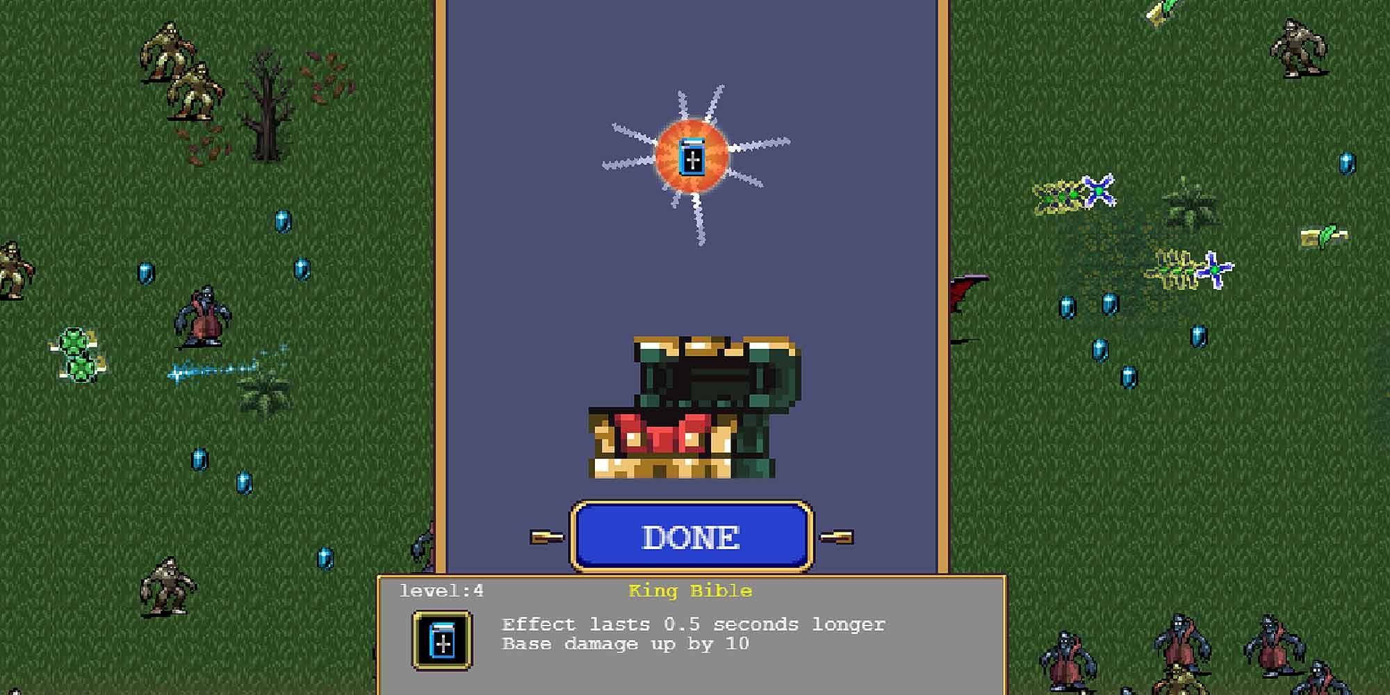 Библейское оружие короля в Vampire Survivors