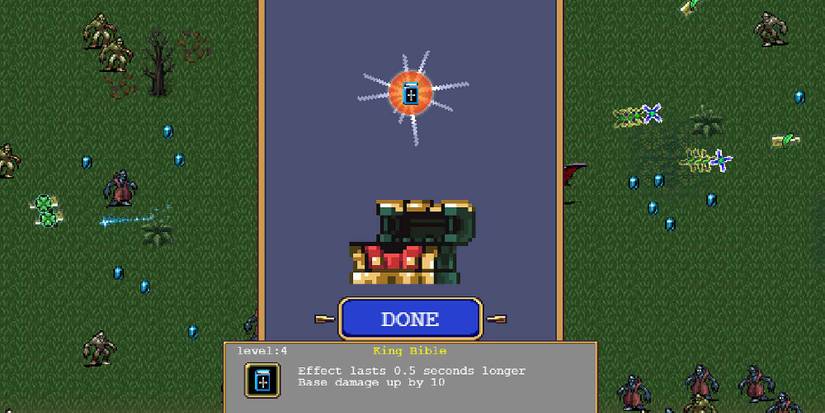 The King Bible weapon in Vampire Survivors