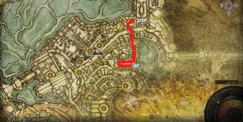 Elden Ring Leyndell Route Starting form the East Capital Rampart Grace