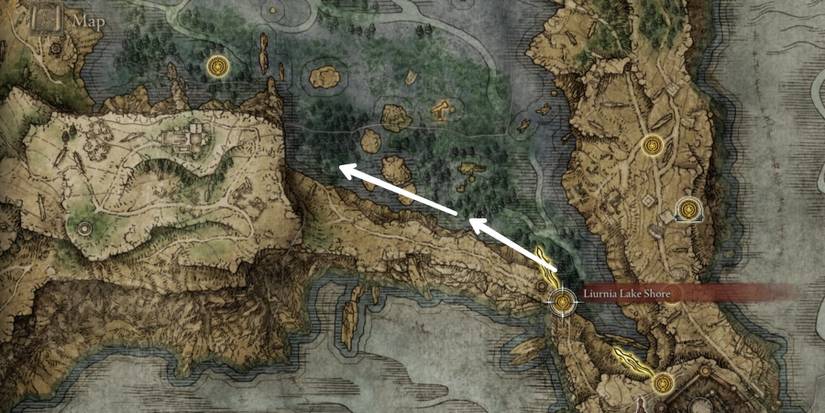 Liurnia lake shore site of lost grace in elden ring