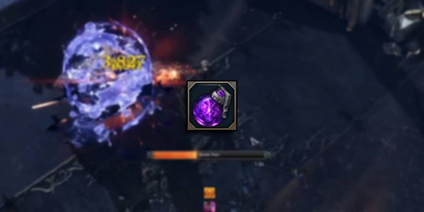 Lost Ark - Dark Grenade Overlaid On Image Of Player Doing Extra Damage To Boss With Lowered Defenses Cropped