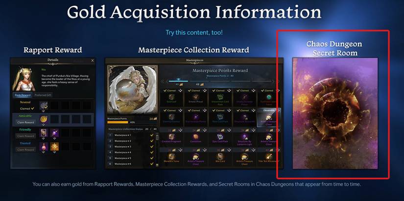 Lost Ark - Highlighting A Loading Screen Tip About Secret Chaos Dungeon Rooms