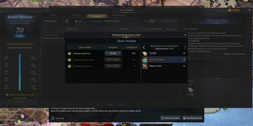 Lost Ark - Highlighting The Maximum Reward For The Whispering Isle Una Task