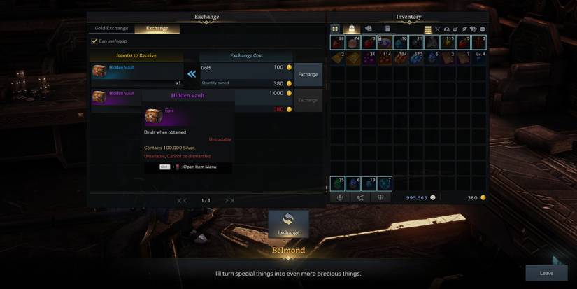 Lost Ark - Turning Gold Into Silver In-Game At Gold Shop