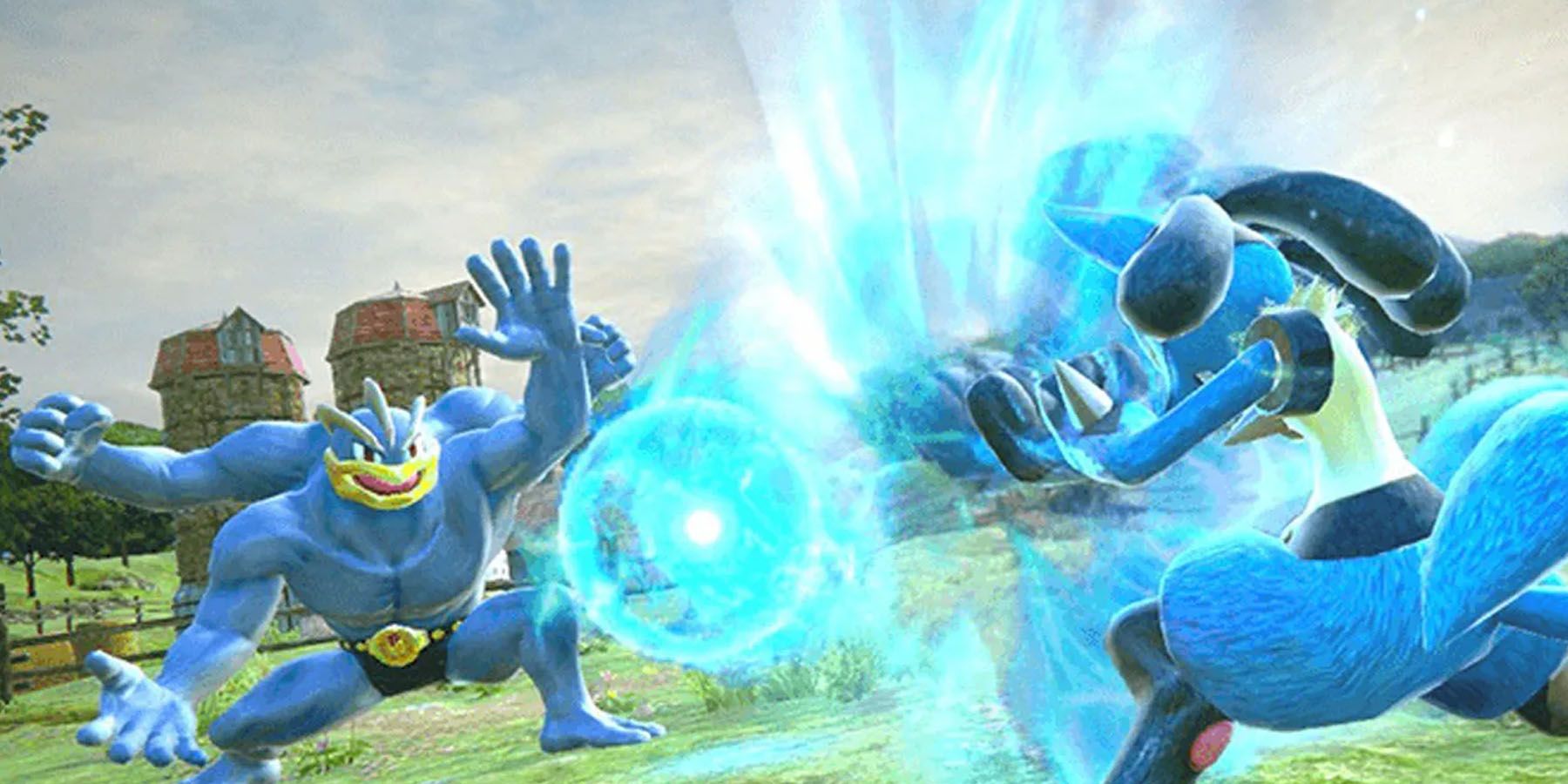 Lucario fighting Machamp