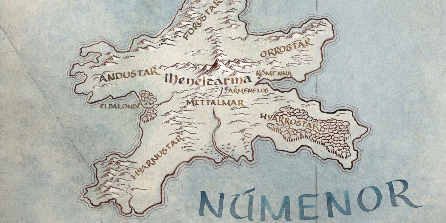 Обрезанная карта Нуменора