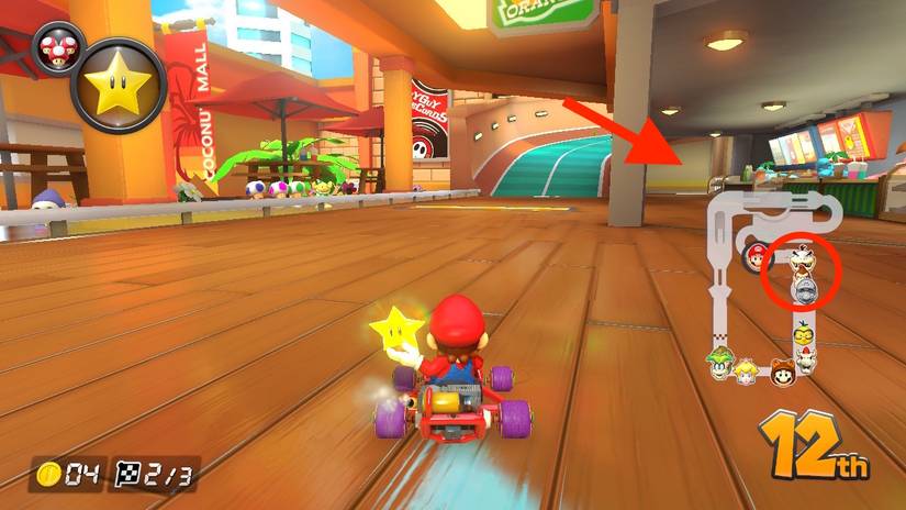 Mario Kart 8 Deluxe Coconut Mall Shortcut 2