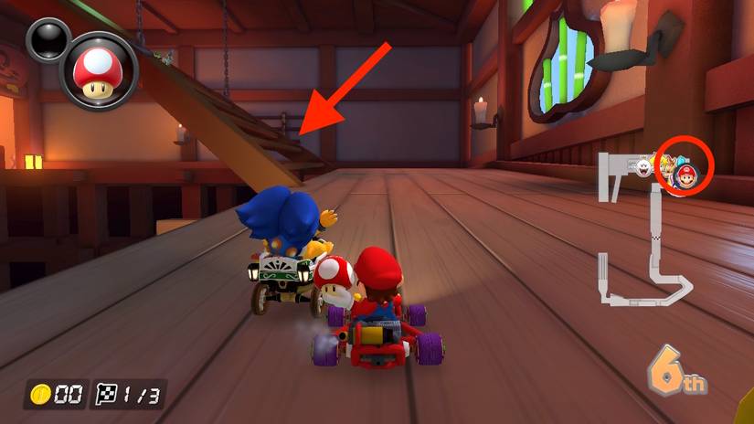 Mario Kart 8 Deluxe Ninja Hideaway Shortcut 1
