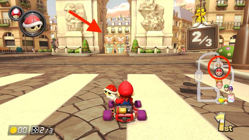 Mario Kart 8 Deluxe Paris Promenade Shortcut 1