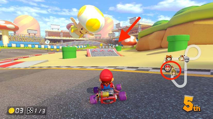 Mario Kart 8 Deluxe Toad Circuit Shortcut 1