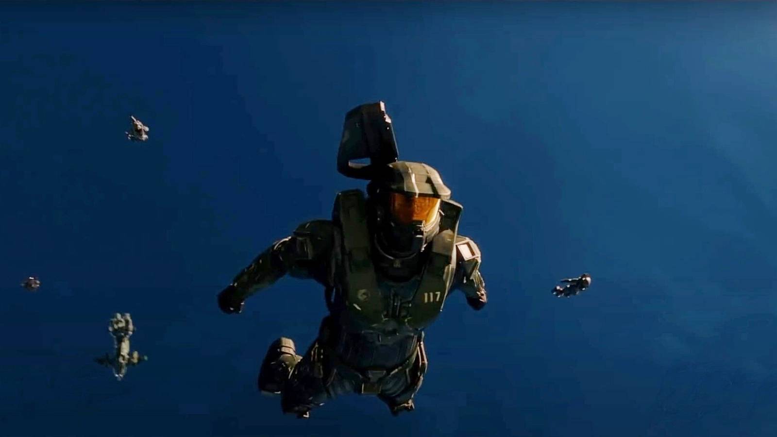 Master Chief skydiving in TV series