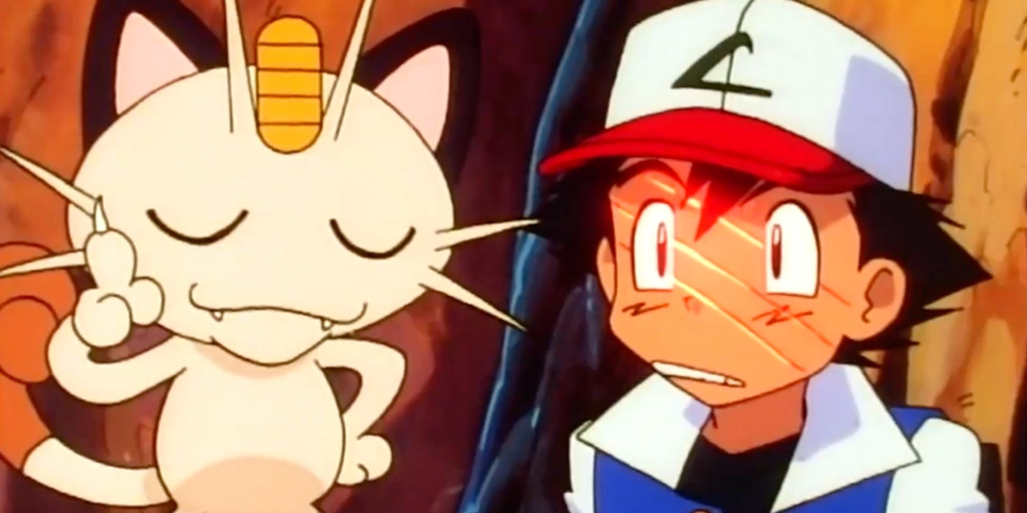 Pokemon: Team Rocket's Meowth Claws Ash's Face