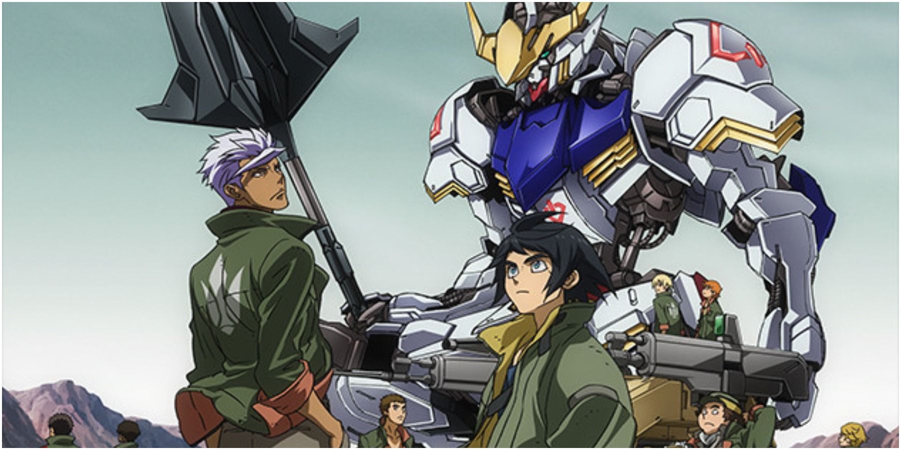 Mikazuki & Orga With Gundam Barbados