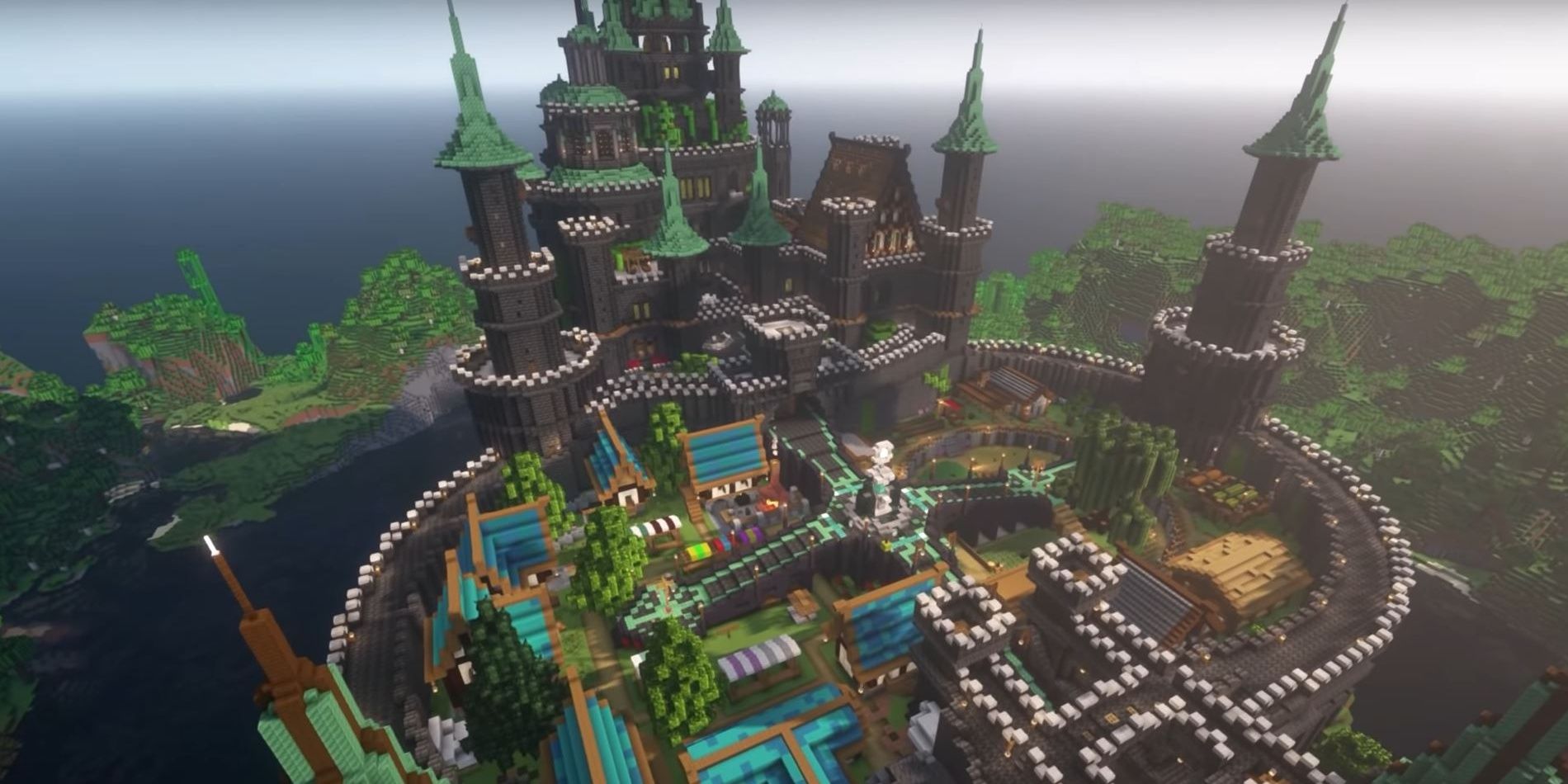 Minecraft Island Castle Cropped