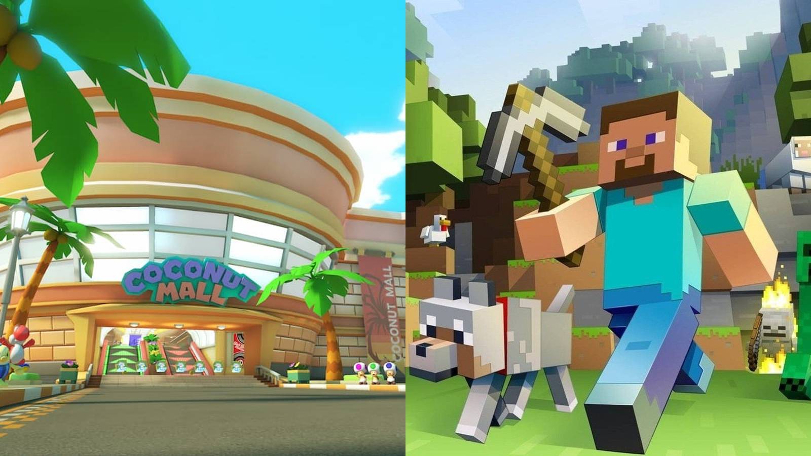 Minecraft Player Creates Coconut Mall From Mario Kart Wii