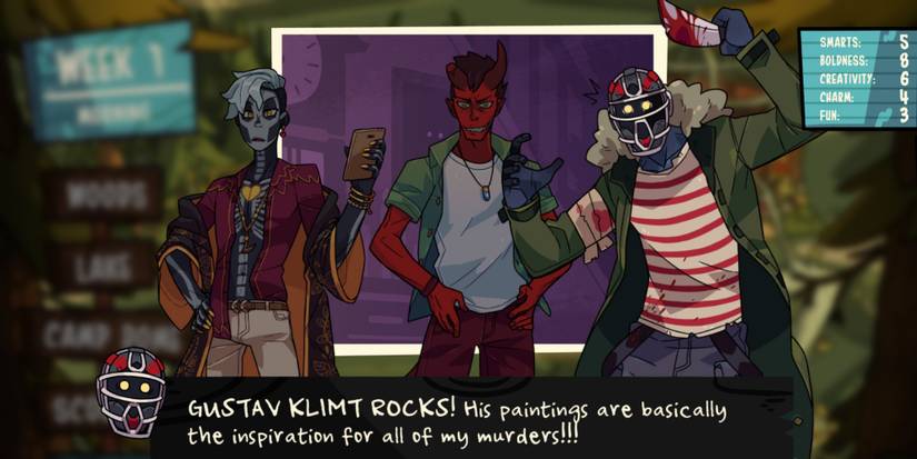 Monster Prom 2 - Talking about a painter.