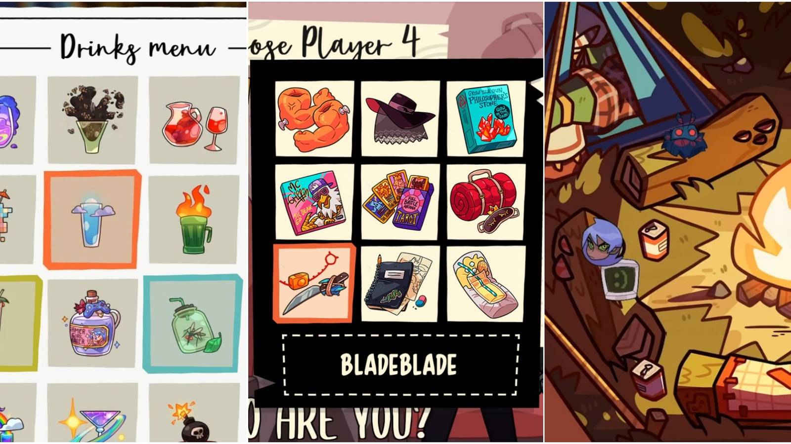 Monster Prom 2 - A joined image of 3 screenshots.