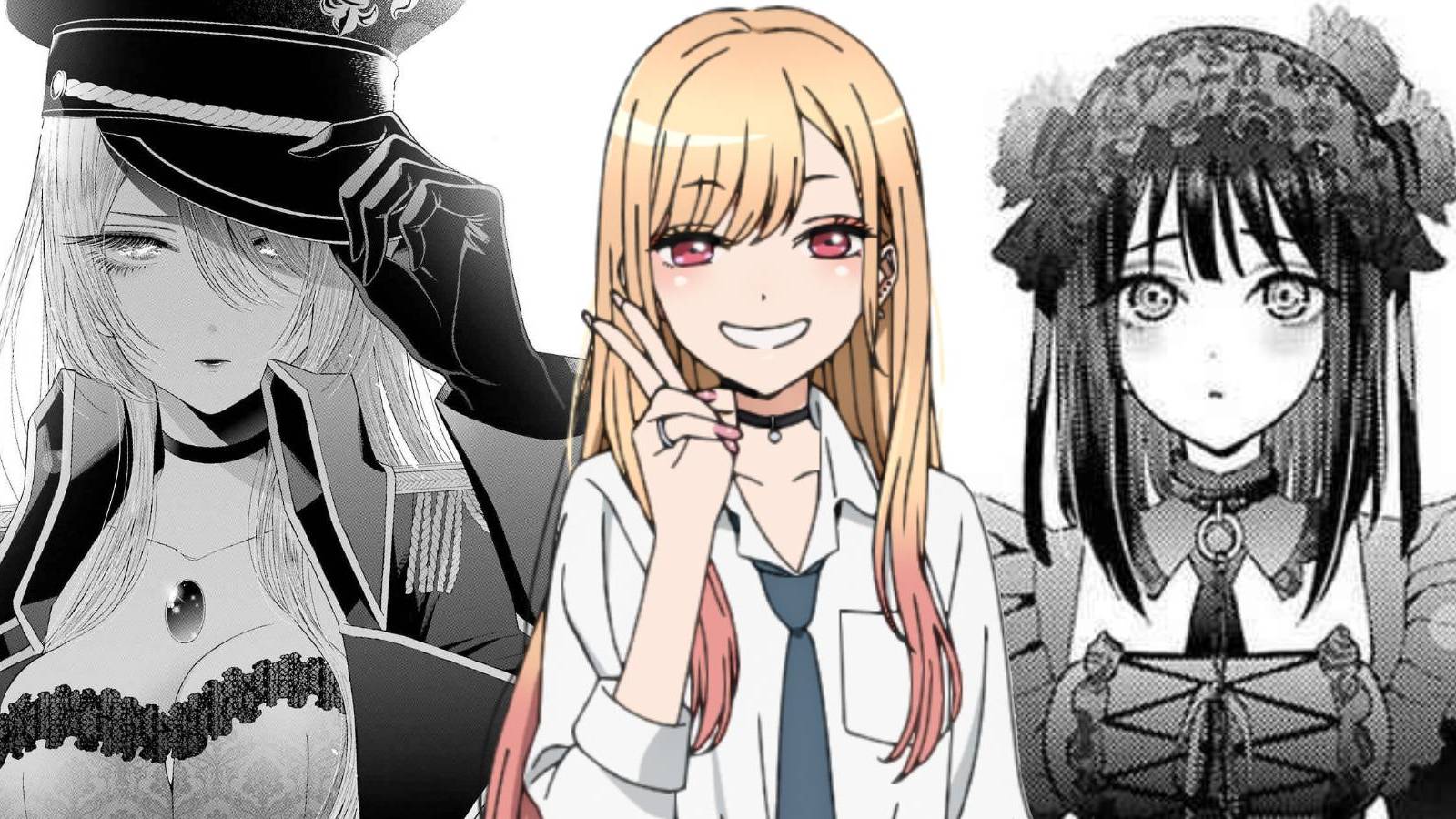 my dress up darling black and white Marin Kitagawa My Dress-Up Darling | 2K Anime Quad HD Wallpaper by Shinichi Fukuda | 2576x1849