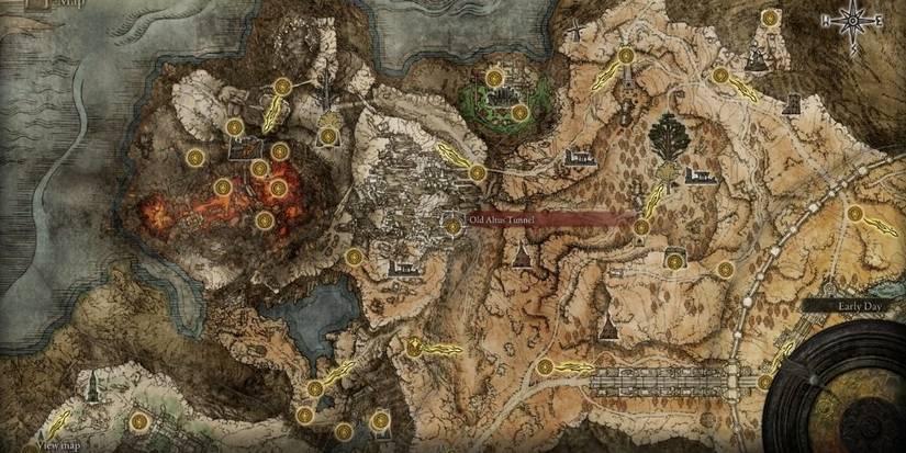 Elden Ring Map Of Old Altus Tunnel Farming Spot