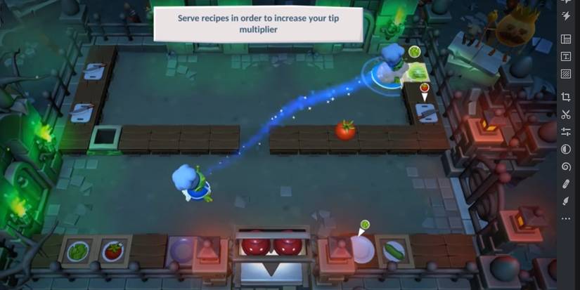 Overcooked 2 Single Player swap chefs in dark tutorial stage
