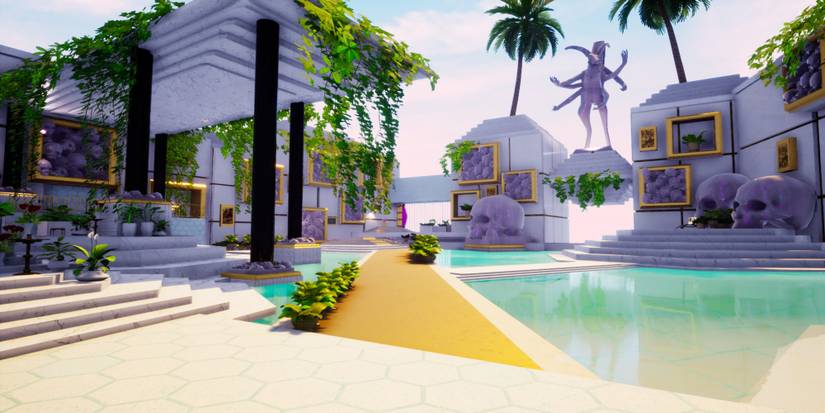 Paradise Killer - Walking to a pool