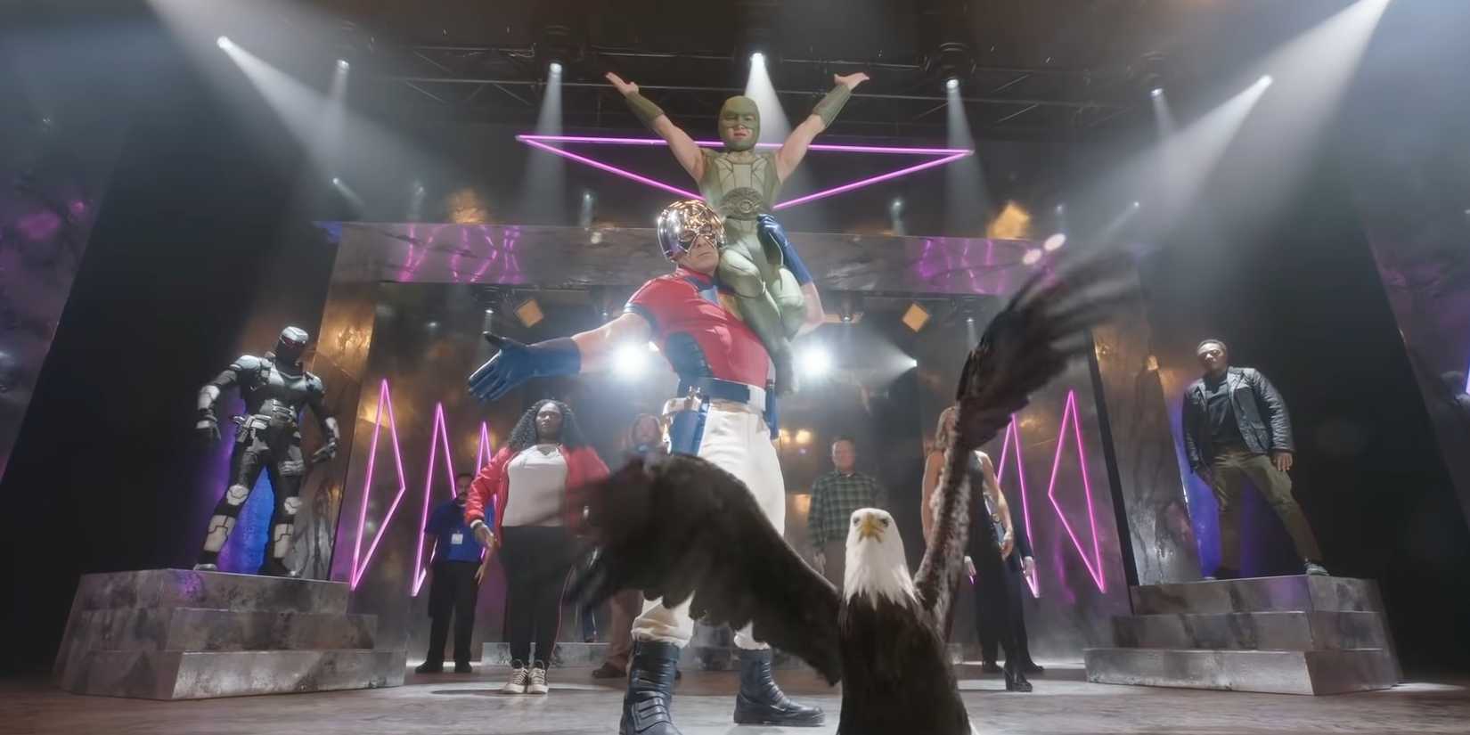 Peacemaker cast at the end of the opening