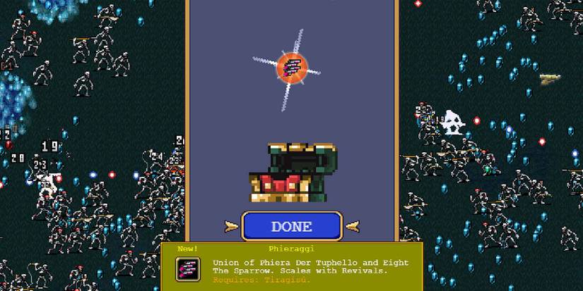 The Phieraggi weapon in Vampire Survivors